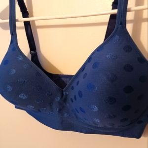 Blue No Underwire Bra